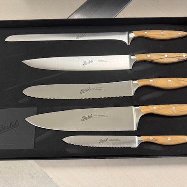 Essentium Olijfhout Chef messen set