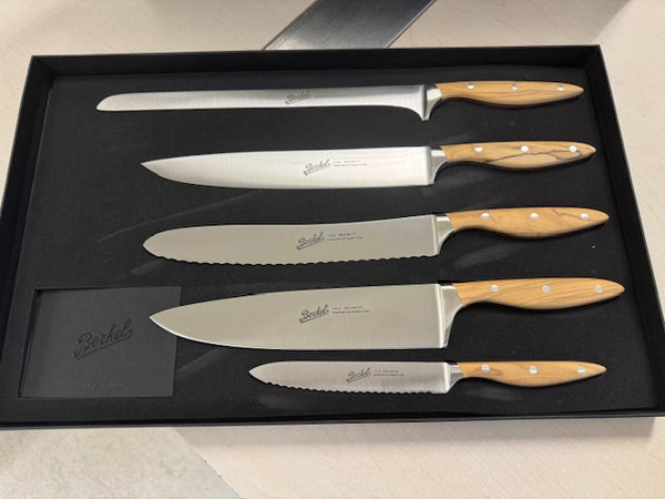 Essentium Olijfhout Chef messen set